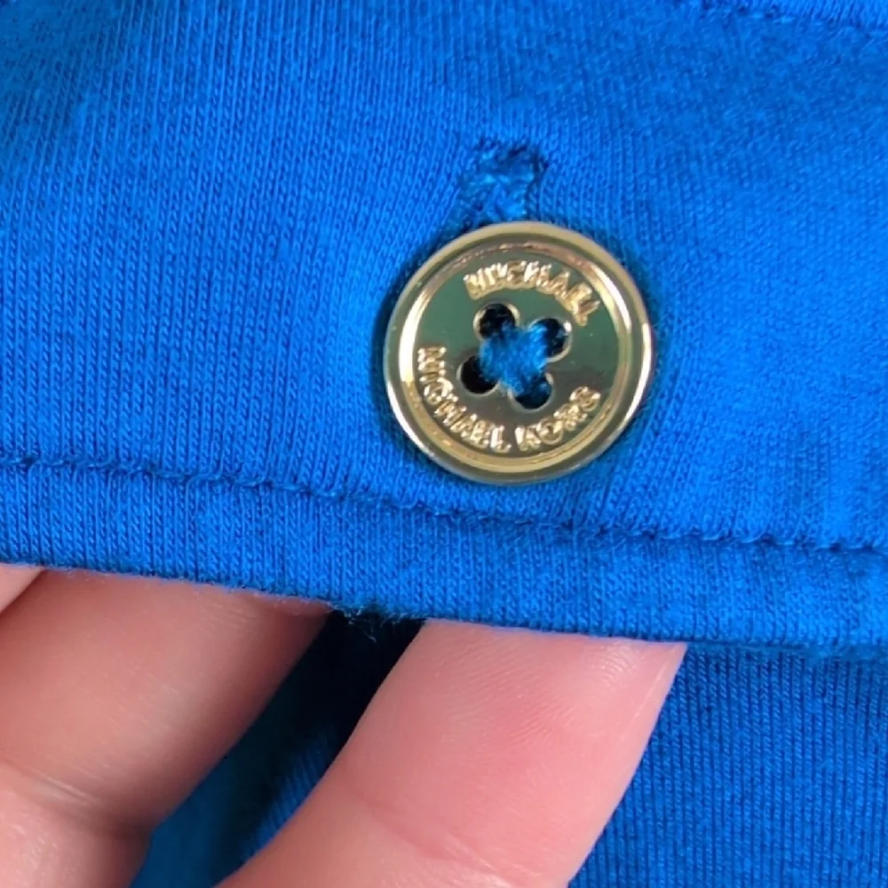 Michael Kors Vibrant Blue Button-Front Blouse‎